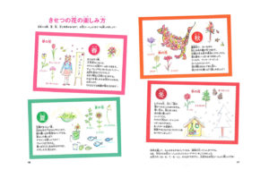 『ワクワクお花屋さん気分 はじめての花レッスン』書籍の見開き